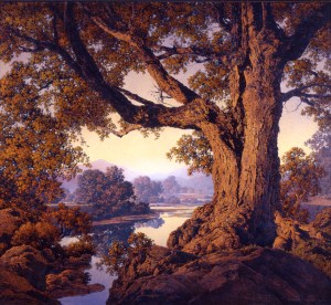 Maxfield Parrish / Riverbank Autumn